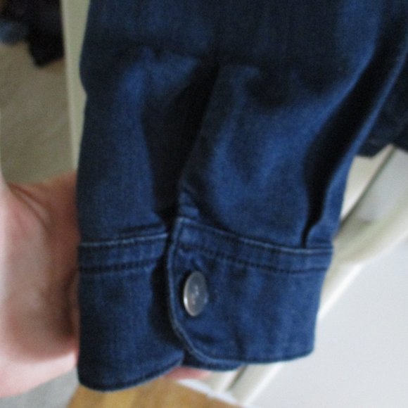 KAREN KANE denim soft crop modern jacket m l - Picture 2 of 3